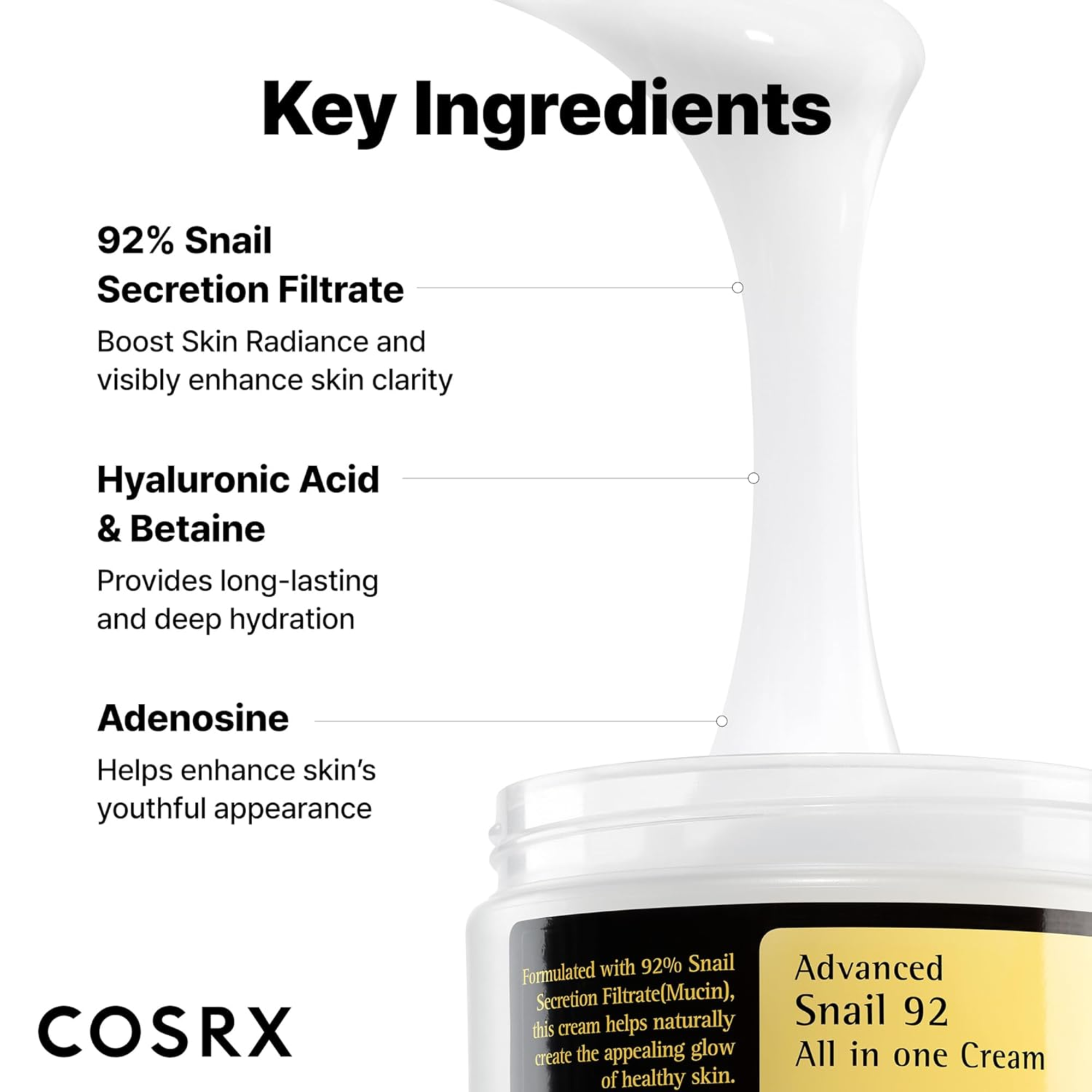 COSRX Crème tout-en-un avancée à la bave d'escargot 92