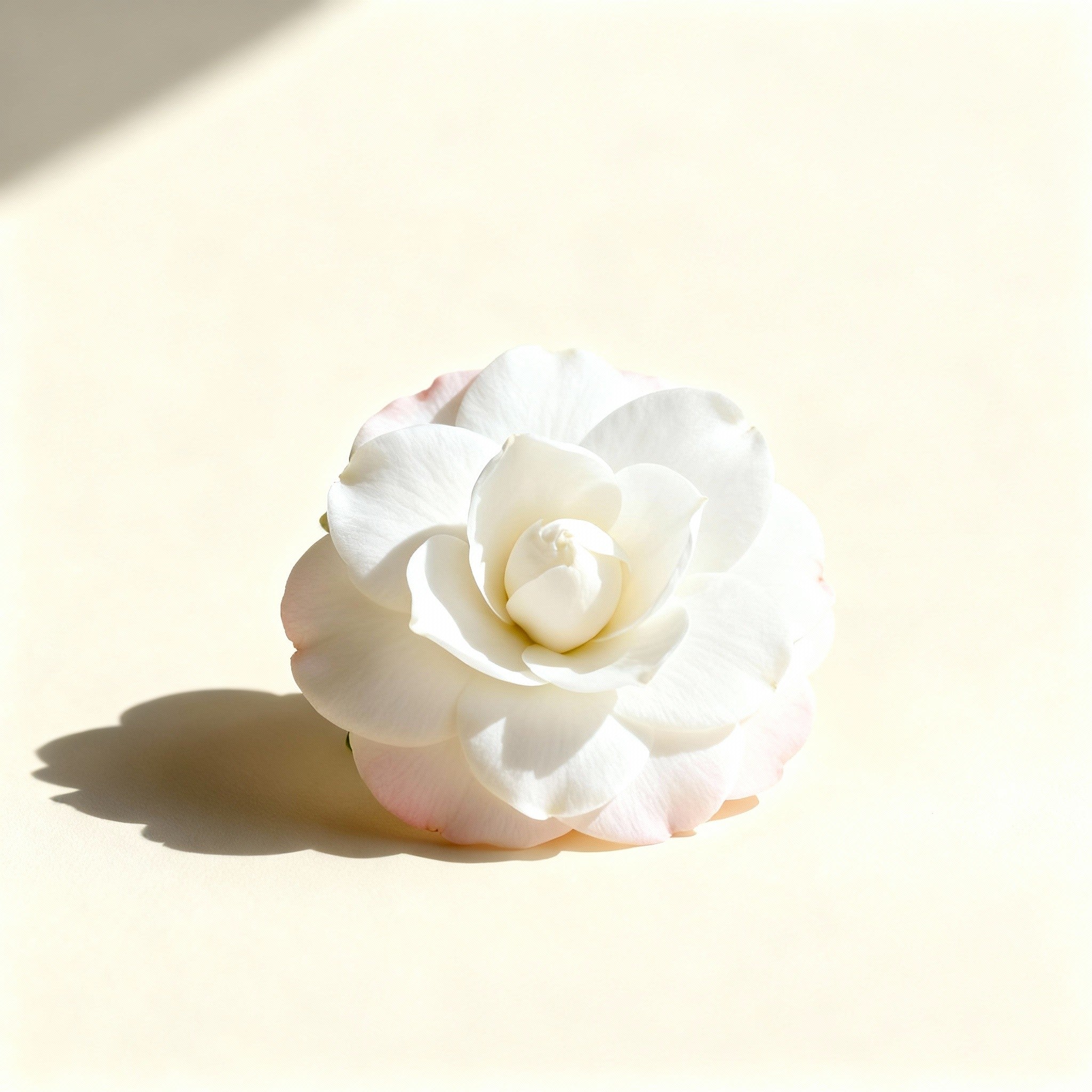 White rose on a light beige background
